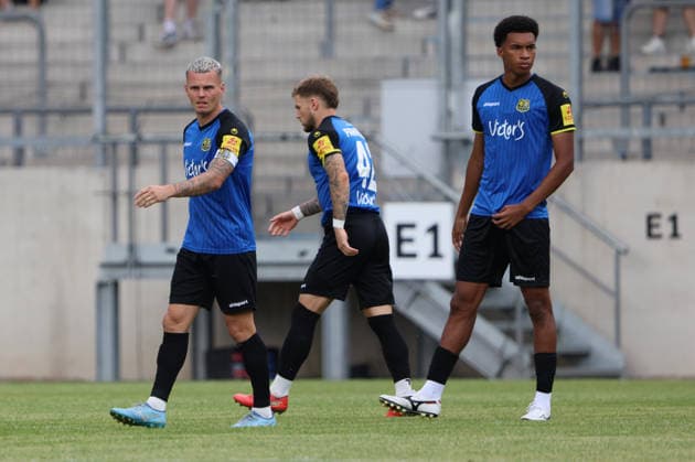 August 1, 2026, Soccer, Men s, Friendly Match, 2026–2027 Season, 1 FC Saarbrücken vs. US Thionville Lusitanos, Florian Pick (1 FC Saarbrücken), Zac Shuaib (1 FC Saarbrücken), Saarbrücken, Ludwigsparkstadion, Saarland, Germany, DEU Copyright: xSebastianxBachx