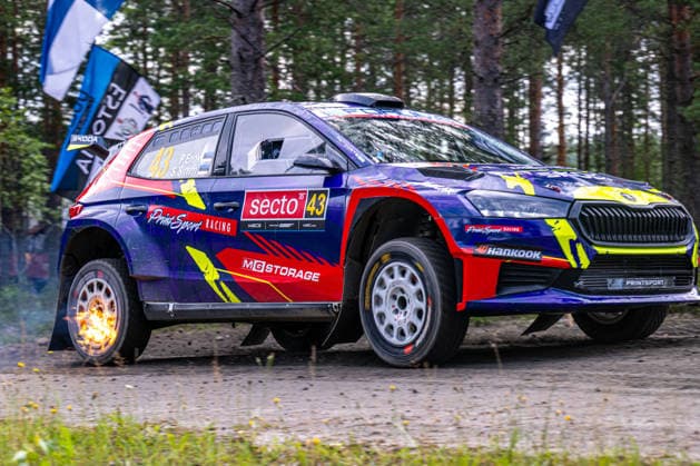IPA87154676 - Patrick Enok (EST) and Silver Simm (EST) in a Skoda Fabia RS Rally2 from Printsport in action during the FIA WRC, Motorsport Rallye, WM SECTO RALLY FINLAND in Jyväskylä, Finland, July 30–August 2, 2026.  Copyright: xFedericoxManoni IPAxSportx xx 87154676