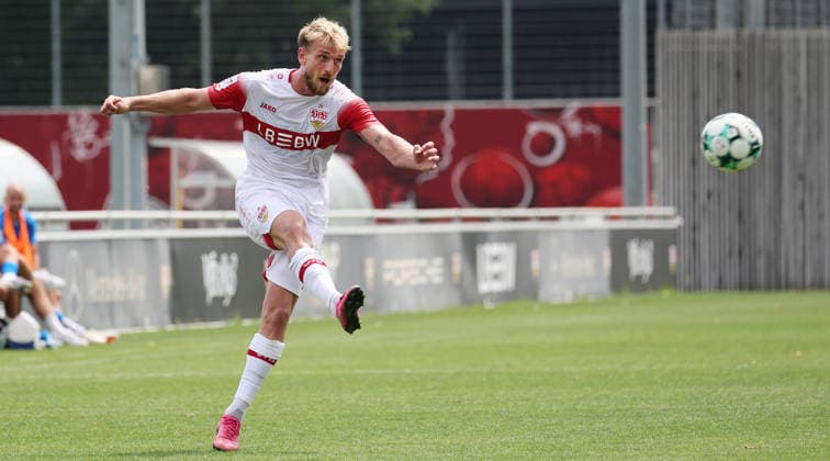 August 1, 2026, Germany, Stuttgart, Soccer: VfB Stuttgart II vs. FC Astoria Walldorf, Alexander Groiß (VfB)