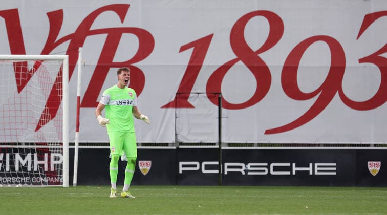 August 1, 2026, Germany, Stuttgart, Soccer: VfB Stuttgart II vs. FC Astoria Walldorf, Jerik von der Felsen (VfB)