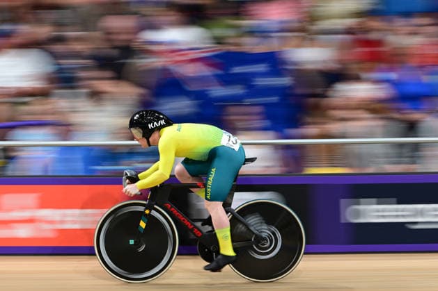 COM26 Track cycling, Rad, Radsport, Bahnrad, Bahn Tayte Ryan of Australia competes during the Men™s Sprint qualifying during the Track Cycling at the Glasgow 2026 Commonwealth Games at the Sir Chris Hoy Velodrome in Glasgow, Scotland, Saturday, August 1, 2026. ( NO ARCHIVING, EDITORIAL USE ONLY Glasgow United Kingdom  Copyright: xDEANxLEWINSx 20260801119893457271