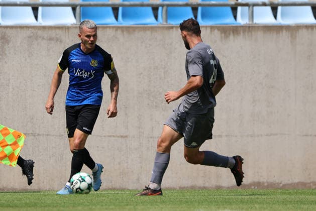 August 1, 2026, Soccer, Men s, Friendly Match, 2026–2027 Season, 1 FC Saarbrücken vs. US Thionville Lusitanos, Florian Pick (1 FC Saarbrücken), Jeremy Lauratet (US Thionville Lusitanos), Saarbrücken, Ludwigsparkstadion, Saarland, Germany, DEU Copyright: xSebastianxBachx