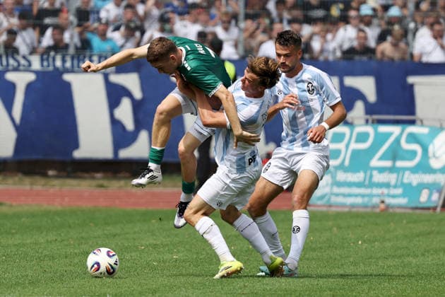 August 1, 2026, Men s Soccer, 2026–2027 Season, Bavarian Regional League, Matchday 2: 1 FC Schweinfurt 1905 vs. TSV 1860 Munich; Philipp Hack 7, 1 FC Schweinfurt 1905 and Julian Bell 2, TSV 1860 Munich, Schweinfurt, Sachs Stadium, Bavaria, Germany