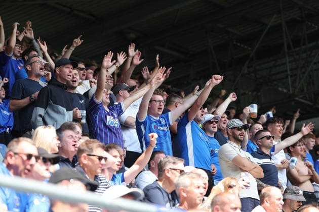 August 1, 2026, Darmstadt, Friendly Match: SV Darmstadt 98 vs. FC Portsmouth – FC Portsmouth Fans Copyright: HMBxMedia JoaquimxFerreira