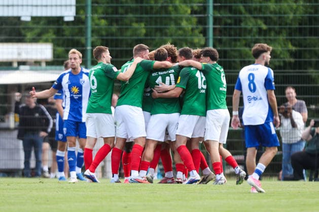 August 1, 2026, Soccer, Men s, Regionalliga Nord, Matchday 1, HSC Hannover vs. BSV Kickers Emden: Celebration of the 3-1 goal by Lukas Dominke, 25 HSC Hannover