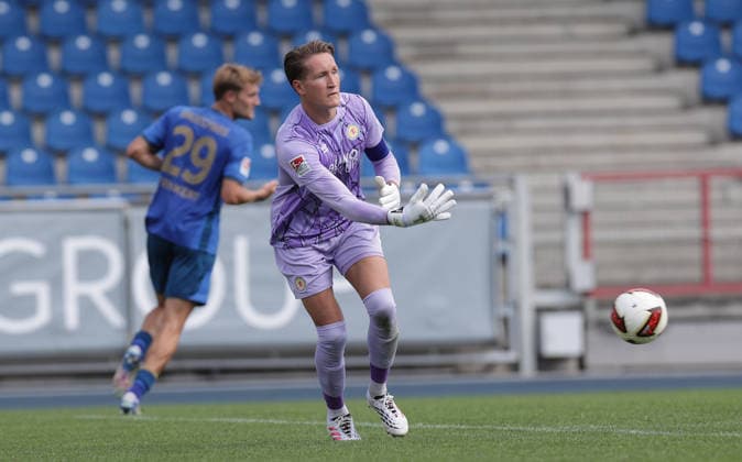 Goalkeeper Ron Thorben Hoffmann, Eintracht Braunschweig Soccer, Men s Team, 2026–2027 Season, 2. Bundesliga, Eintracht Stadium, Eintracht Braunschweig vs. RAAL La Louvière, preseason, friendly match, 0–0. DFL regulations prohibit any use of photographs as image sequences and or quasi-video.