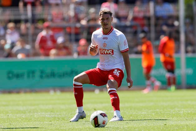 Soccer Friendly Match: Bayer 04 Leverkusen vs. Rot Weiss Essen on August 1, 2026, at Ulrich Haberland Stadium in Ulrich Haberland Stadium; Luca Bazzoli, Rot Weiss Essen