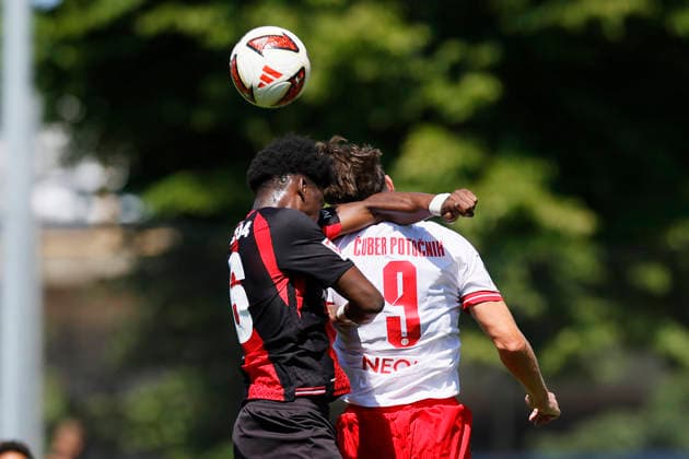 Soccer Friendly Match: Bayer 04 Leverkusen vs. Rot Weiss Essen on August 1, 2026, at Ulrich Haberland Stadium in Ulrich Haberland Stadium; Jaka Cuber Potocnik, Rot Weiss Essen