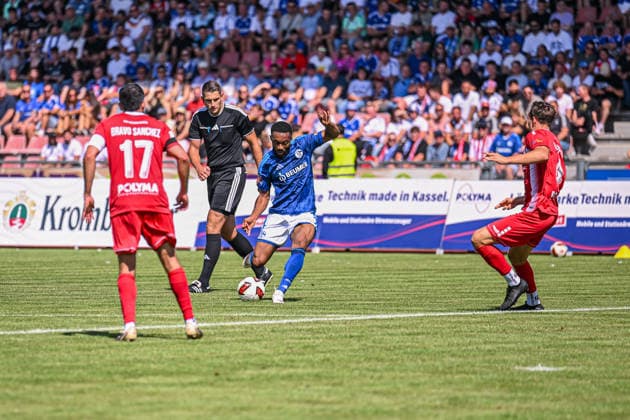 August 1, 2026, Soccer, 2026–2027 Season, Friendly Match, KSV Hessen Kassel vs. FC Schalke 04, Moussa Sylla of FC Schalke 04 scores the goal to make it 0–4, xRHR PHOTO YYx Copyright: KROEGER RHR-FOTOx RHR-FOTO YY