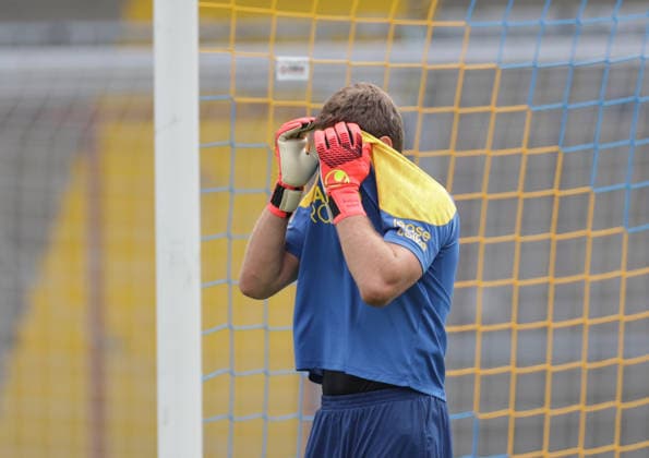 Goalkeeper Benjamin Uphoff, Eintracht Braunschweig Soccer, Men s Team, 2026–2027 Season, 2. Bundesliga, Eintracht Stadium, Eintracht Braunschweig vs. RAAL La Louvière, preseason, friendly match, 0–0. DFL regulations prohibit any use of photographs as image sequences and or quasi-video.