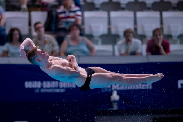 France, Paris, Centre Aquatique Olympique Metropole du Grand Paris, August 1, 2026, European Aquatics Championships – Diving, Day 2, Men’s 1-meter Springboard Preliminary, Jonathan Gisbert Schauer of Germany Photo by Eibner Pressefoto Tino Henschel European Aquatics Championships Diving, Day 2, Men’s 1m Springboard Preliminary, Paris Copyright: xEibnerxPressefotox