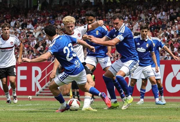 August 1, 2026 Soccer Season 2026–2027 Exhibition Match Friendly Match Preseason Match 1 FC Nuremberg Nuremberg FCN Club Real Oviedo Sports Photo Zink DaMa xdaxmax Piet Scobel 19, 1 FC Nuremberg FCN taking a shot on goal