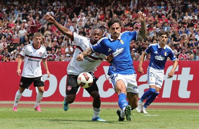 August 1, 2026 Soccer Season 2026–2027 Exhibition Match Friendly Match Preseason Match 1 FC Nürnberg Nuremberg FCN Club Real Oviedo Sports Photo Zink DaMa xdaxmax Mohamed Ali Zoma 23, 1 FC Nuremberg FCN David Cordal Costas 4, Real Oviedo
