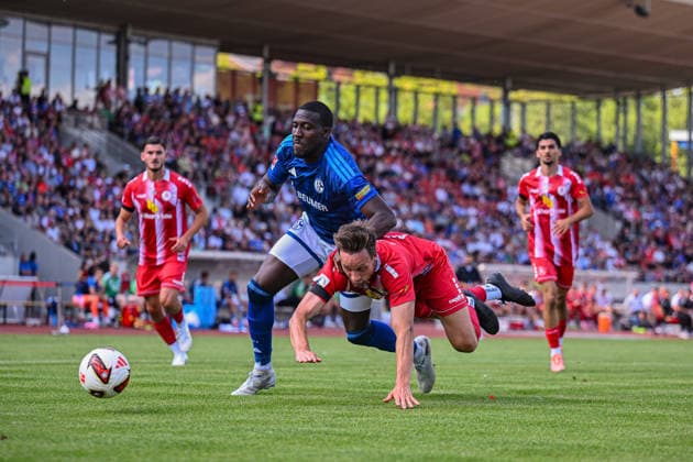 August 1, 2026, Soccer, 2026–2027 Season, Friendly Match, KSV Hessen Kassel vs. FC Schalke 04, Bryan Lasme, FC Schalke 04 xRHR PHOTO YYx Copyright: KROEGER RHR-FOTOx RHR-FOTO YY