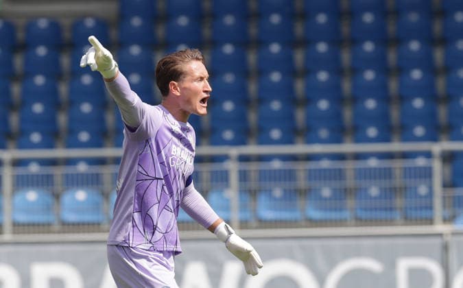 Frederik Jaekel Eintracht Braunschweig Soccer, Men s Team, 2026–2027 Season, 2. Bundesliga, Eintracht Stadium, Eintracht Braunschweig vs. RAAL La Louvière, preseason, friendly match, 0–0. DFL regulations prohibit any use of photographs as image sequences and or quasi-video.
