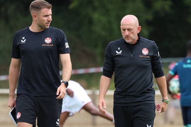August 1, 2026, xrekx, Soccer Friendly Match, FC Metz vs. 1. FC Kaiserslautern: Max Lieberknecht, Assistant Coach of 1. FC Kaiserslautern; Torsten Lieberknecht, Head Coach of 1. FC Kaiserslautern. Halftime. DFL and DFB regulations prohibit any use of photographs as image sequences and or quasi-video Metz