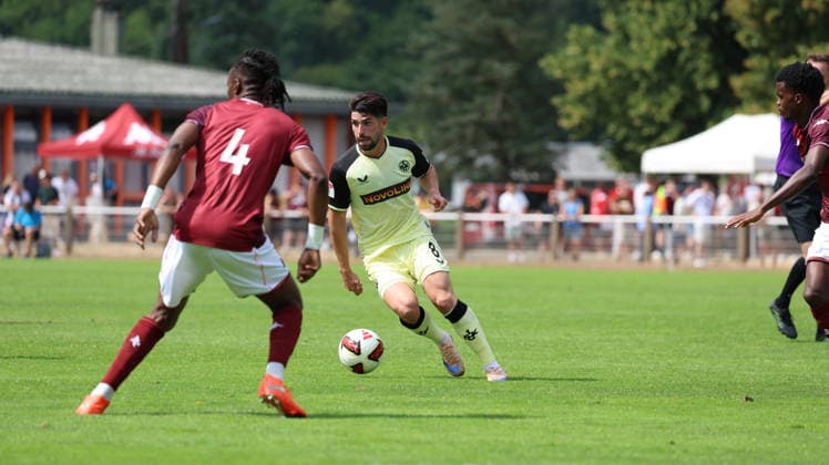 August 1, 2026, xrekx, Soccer Friendly Match, FC Metz vs. 1. FC Kaiserslautern, featuring Semih Sahin, 1. FC Kaiserslautern. DFL and DFB regulations prohibit any use of photographs as image sequences and or quasi-video. Metz