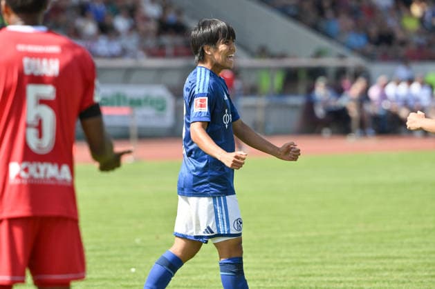 Jubel 0 5 Satoshi Tanaka FC Schalke 04 January 8, 2026, Soccer, 2026–2027 Season, Friendly Match, KSV Hessen Kassel vs. FC Schalke 04, Auestadion, Kassel, Germany Team2