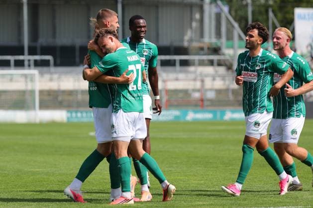 August 26, 2026, GER, Regionalliga Nord, Soccer, Matchday 1, 2026–2027 Season, Dietmar Scholze Stadium at the Lohmuehle, VfB Lübeck vs. SC Weiche Flensburg Goal celebration Cheering Goal scorer Goal scorers Selim Ajkic VfB Lübeck 09 celebrates the 1–0 goal Photo: nordphoto GmbH Tauchnitz Lübeck Dietmar Scholze Stadium an der Lohmühle SH, Germany Copyright: xnordphotoxGmbHx xTauchnitzx