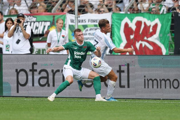 August 1, 2026, Men s Soccer, 2026–2027 Season, Bavarian Regional League, Matchday 2: 1 FC Schweinfurt 1905 vs. TSV 1860 Munich; Kevin Frisorger 4, 1 FC Schweinfurt 1905 and Florian Niederlechner 7, TSV 1860 Munich, Schweinfurt, Sachs Stadium, Bavaria, Germany