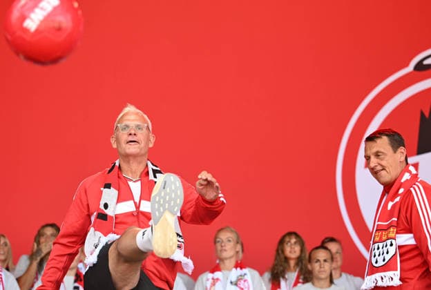 August 1, 2026, xophax, Soccer, Bundesliga 1, 1. FC Köln Season opener for 1. FC Köln at the Rhein Energie Stadium; the team is introduced to the fans; board members Jörg Alvermann and Ulf Sobel, right: 1. FC Köln, Cologne