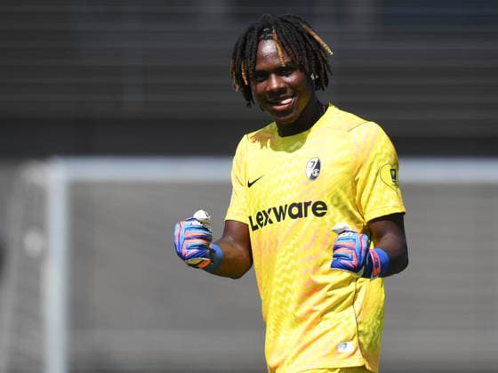 August 1, 2026, xophax, Soccer, DFB Cup U19, A Juniors, A Youth, 1st Round: Fortuna Cologne vs. SC Freiburg, Goalie Theodore Mike Novick Pizarro, SC Freiburg, Cologne