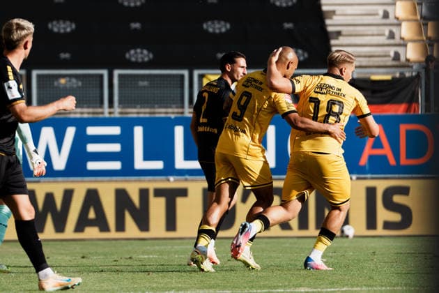 Netherlands vs. Germany Men s Soccer Friendly 2026 2027 Roda JC Kerkrade vs. Alemannia Aachen Parkstad Limburg Stadium, 3–1, goal by Anthony van den Hurk (Roda JC Kerkrade), 9, Celebration with Fynn Schengen of Roda JC Kerkrade, 18 Copyright: xThiemoxRudolphx