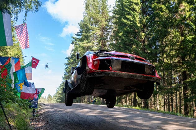 IPA87163562 - Oliver Solberg (SWE) and Elliott Edmondson (GBR) in a Toyota GR Yaris Rally1 from Toyota Gazoo Racing WRT in action during the FIA WRC, Motorsport Rallye, WM SECTO RALLY FINLAND in Jyväskylä, Finland, July 30–August 2, 2026. Copyright: xFedericoxManoni IPAxSportx xx 87163562