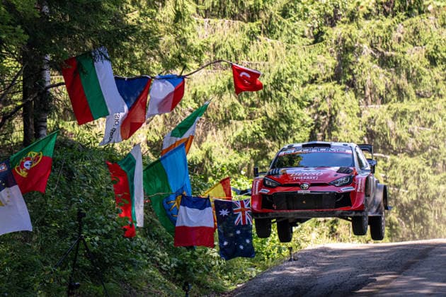IPA87163563 - Sami Pajari (FIN) and Marko Salminen (FIN) in a Toyota GR Yaris Rally1 from Toyota Gazoo Racing WRT2 in action during the FIA WRC, Motorsport Rallye, WM SECTO RALLY FINLAND in Jyväskylä, Finland, July 30–August 2, 2026. Copyright: xFedericoxManoni IPAxSportx xx 87163563