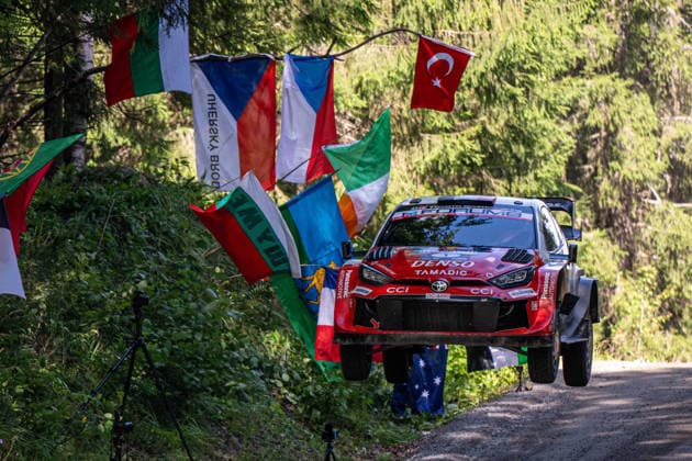 IPA87163569 - Sébastien Ogier (FRA) and Julien Ingrassia (FRA) in a Toyota GR Yaris Rally1 from Toyota Gazoo Racing WRT in action during the FIA WRC, Motorsport Rallye, WM SECTO RALLY FINLAND in Jyväskylä, Finland, July 30–August 2, 2026.  Copyright: xFedericoxManoni IPAxSportx xx 87163569