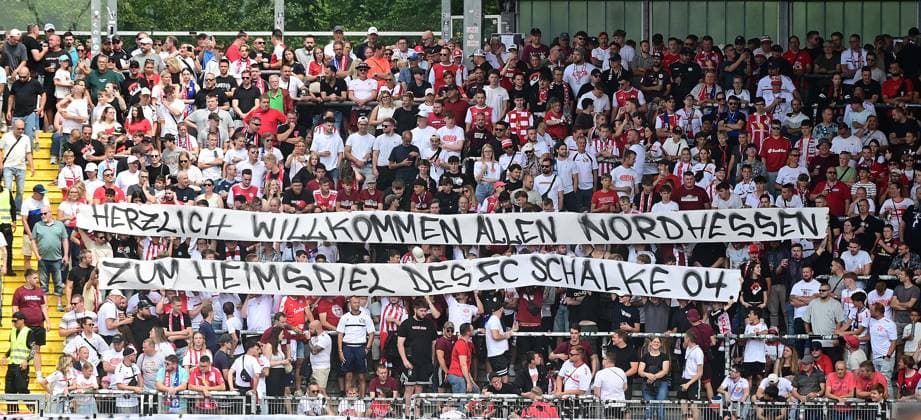 August 1, 2026 xkhx Kassel Regional League Southwest 2026–2027 Season Bundesliga Friendly Match KSV Hessen Kassel vs. FC Schalke 04 KSV Hessen fans warmly welcome the Schalke players