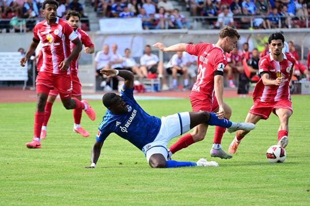 August 1, 2026 xkhx Kassel Regional League Southwest 2026–2027 Season Bundesliga Friendly Match KSV Hessen Kassel vs. FC Schalke 04 Bryan Lasme (S04) vs. Luis Podolski 21, Hessen Kassel