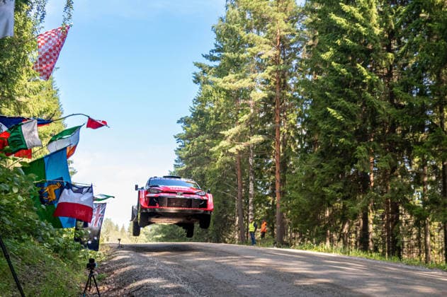 IPA87163570 - Elfyn Evans (GBR) and Scott Martin (GBR) in a Toyota GR Yaris Rally1 from Toyota Gazoo Racing WRT in action during the FIA WRC, Motorsport Rallye, WM SECTO RALLY FINLAND in Jyväskylä, Finland, July 30–August 2, 2026.  Copyright: xFedericoxManoni IPAxSportx xx 87163570