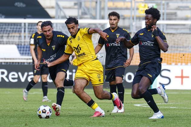 KERKRADE , 01-08-2026 ,Parkstad Limburg Stadium , 2026 2027 , Dutch Keuken Kampioen Divisie football , Pre-season friendly match between Roda JC and Alemannia Aachen , pictures shows Roda JC player Nadir Maoujoudi Roda JC - Alemannia Aachen  x205379694x Copyright:
