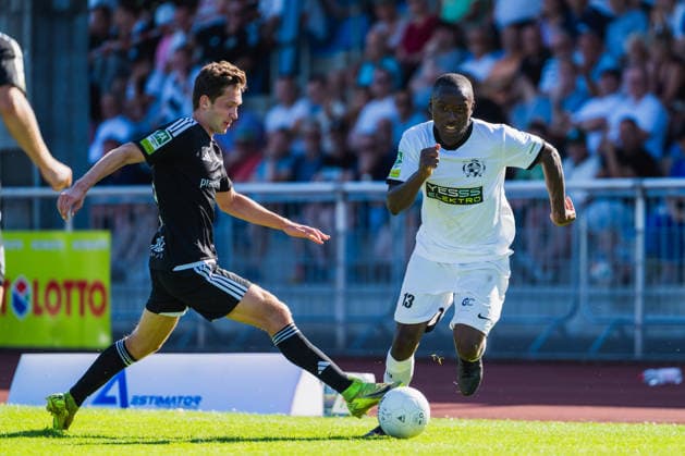Lennart Garlipp (1 FC Bocholt, 15) steals the ball from Mohamed Cisse (VFB Hilden, 13) VFB Hilden vs. 1 FC Bocholt, Soccer, Regionalliga West, Matchday 1, 2026–27 Season, August 1, 2026, VFB Hilden vs. 1 FC Bocholt, Soccer, Regionalliga West, Matchday 1, 2026–27 Season, August 1, 2026, Hilden Copyright: xEibner-Pressefoto LukasxBaldygax EP_LBA
