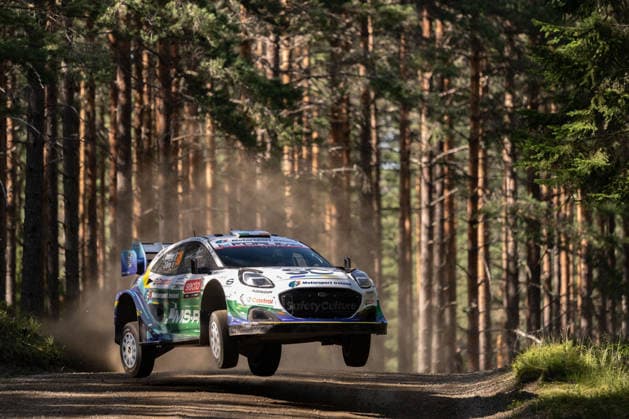 IPA87168681 - 95 Jon Armstrong and co-driver Shane Byrne of the M Ford World Rally Team, driving the Ford Puma Rally1, are in 3rd place on the third day of the race during the FIA World Rally Championship WRC, Motorsport Rallye, WM Secto Rally Finland 2026 on August 1, 2026, in Jyväskylä, Finland  Copyright: xLucaxBarsali IPAxSportx xx 87168681