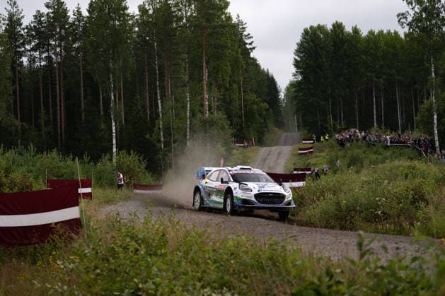 IPA87168683 - 55 Driver Joshua McErlean and Co-Driver Eoin Treacy of Team M Ford World Rally Team’s Ford Puma Rally1 are in third place on the third day of the race during the FIA World Rally Championship WRC, Motorsport Rallye, WM Secto Rally Finland 2026, August 1, 2026, in Jyväskylä, Finland  Copyright: xLucaxBarsali IPAxSportx xx 87168683