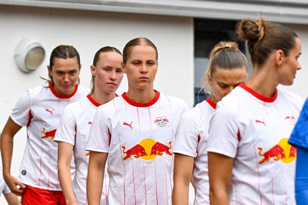 Soccer I Women I 2026–2027 Season I Friendly Match I RB Leipzig vs. VfL Wolfsburg I August 1, 2026 Emilia Asgeirsdottir 8, Rasenballsport Leipzig’s Emilia Asgeirsdottir, looking focused just before kickoff at the Markranstädt grass field, Stadion am Bad Großfeld, Am Stadtbad 30, Saxony, Germany Copyright: xLobeca InesxHähnelx