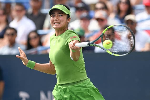 August 1, 2026, Washington, D.C, U.S: ALEXANDRA EALA hits a forehand during her semifinal win against Naomi Osaka at the Rock Creek Tennis Center. Washington U.S - ZUMAg196 20260801_zap_g196_029 Copyright: xKylexGustafsonx