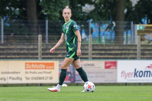 August 1, 2026, xgrfx, Women s Soccer Friendly Match, RB Leipzig vs. VfL Wolfsburg, Sophia Kleinherne, VfL Wolfsburg. DFL and DFB regulations prohibit any use of photographs as image sequences and or quasi-video. Leipzig