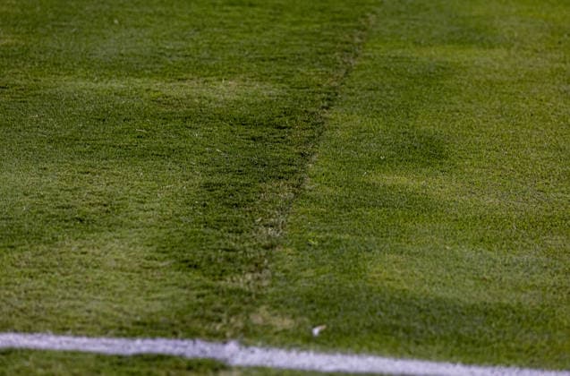 Football - Major League Soccer - Chicago Fire FC v Charlotte FC CHICAGO, USA - Saturday, August 1, 2026: Huges gaps in the turn seen during a Major League Soccer match between Chicago Fire FC and Charlotte FC at Soldier Field. (Photo by David Rawcliffe Propaganda) CHICAGO Soldier Field ILLINOIS UNITED STATES OF AMERICA  Copyright: xDavidxRawcliffex P2026-08-01-Chicago_Fire_Charlotte-34