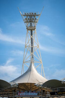 Floodlight tower at Parkstad Limburg Stadium: Roda Kerkrade vs. Alemannia Aachen, Soccer, International Friendly, 2026–2027 Season, August 1, 2026, Roda Kerkrade vs. Alemannia Aachen, Soccer, International Friendly, 2026–2027 Season, August 1, 2026, Kerkrade Copyright: xEibner-Pressefoto J.xDerondeaux EP_JDU
