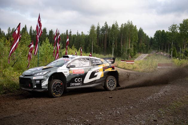 2026 FIA WRC, Motorsport Rallye, WM Secto Rally Finland Driver Jari-Matti Latvala and co-driver Uho Hanninen of the Toyota Gazoo Racing WRT team are in their Toyota GR Yaris Rally2 during the third day of the FIA World Rally Championship Secto Rally Finland 2026 in Jyvaskyla, Finland. Jyväskylä Finland  Copyright: xLucaxBarsalix originalFilename:barsali-wrcsecto260801_npGIP.jpg