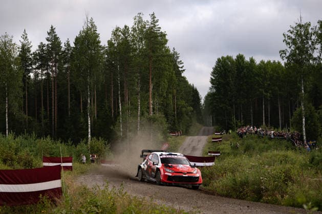 2026 FIA WRC, Motorsport Rallye, WM Secto Rally Finland Sami Pajari and co-driver Marko Salminen of Team Toyota Gazoo Racing Wrt, driving a Toyota Gr Yaris Rally1, compete during the third day of the FIA World Rally Championship WRC Secto Rally Finland 2026 in Jyvaskyla, Finland. Jyväskylä Finland  Copyright: xLucaxBarsalix originalFilename:barsali-wrcsecto260801_np43q.jpg