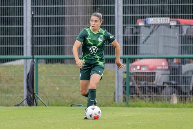August 1, 2026, xgrfx, Women s Soccer Friendly Match, RB Leipzig vs. VfL Wolfsburg, featuring Judit Pujols (VfL Wolfsburg). DFL and DFB regulations prohibit any use of photographs as image sequences and or quasi-video. Leipzig