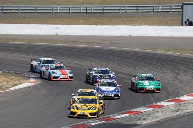 The field of Porsche Cayman Class Cup3 cars at the Nürburgring, GER, Motorsports, 2026 Nürburgring Endurance Series, NLS, 6-Hour ADAC Ruhr Cup Race, Race 7, Nürburgring, Germany, Rhineland-Palatinate, August 1, 2026 GER, Motorsports, 2026 Nürburgring Endurance Series, NLS, 6-Hour ADAC Ruhr Cup Race, Race 7, Nürburgring, Germany, Rhineland-Palatinate, August 1, 2026, Nürburgring Copyright: xEibner-Pressefoto JuergenxAugstx EP_JAT