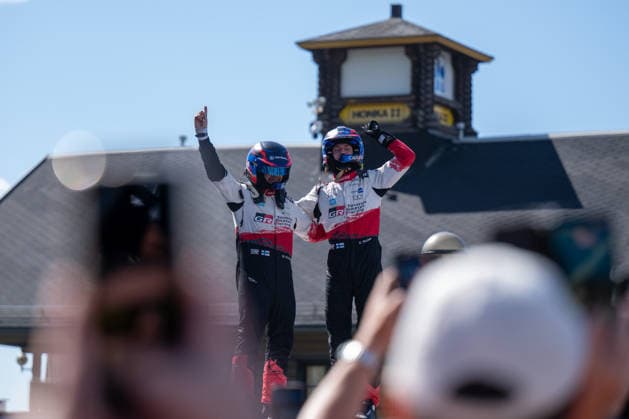 IPA87186185 - Sami Pajari (FIN) and Marko Salminen (FIN) celebrate their victory during the FIA WRC, Motorsport Rallye, WM SECTO RALLY FINLAND in Jyväskylä, Finland, July 30–August 2, 2026. Copyright: xFedericoxManoni IPAxSportx xx 87186185