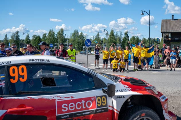 IPA87186186 - Oliver Solberg (SWE) and Elliott Edmondson (GBR) in a Toyota GR Yaris Rally1 from Toyota Gazoo Racing WRT in action during the FIA WRC, Motorsport Rallye, WM SECTO RALLY FINLAND in Jyväskylä, Finland, July 30–August 2, 2026. Copyright: xFedericoxManoni IPAxSportx xx 87186186