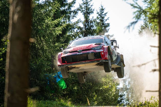 IPA87186199 - Oliver Solberg (SWE) and Elliott Edmondson (GBR) in a Toyota GR Yaris Rally1 from Toyota Gazoo Racing WRT in action during the FIA WRC, Motorsport Rallye, WM SECTO RALLY FINLAND in Jyväskylä, Finland, July 30–August 2, 2026. Copyright: xFedericoxManoni IPAxSportx xx 87186199