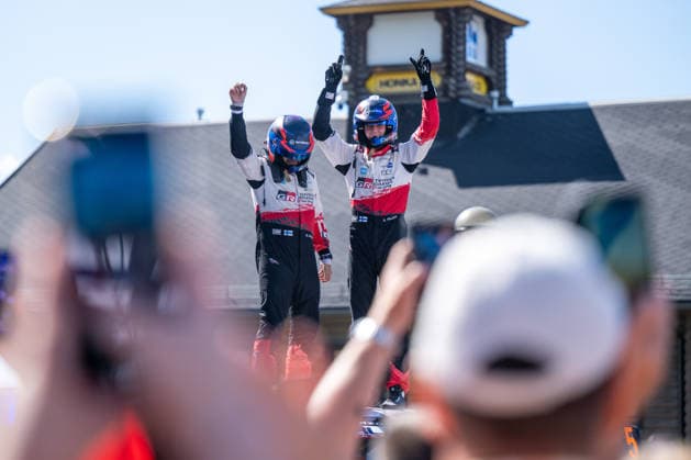 IPA87186192 - Sami Pajari (FIN) and Marko Salminen (FIN) celebrate their victory during the FIA WRC, Motorsport Rallye, WM SECTO RALLY FINLAND in Jyväskylä, Finland, July 30–August 2, 2026. Copyright: xFedericoxManoni IPAxSportx xx 87186192